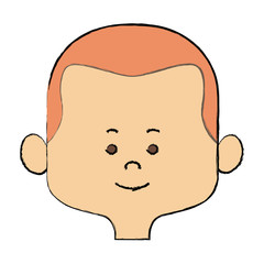 cartoon man face avatar character male cute vector illustration