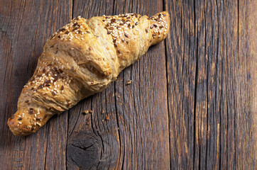 Croissant with sesame