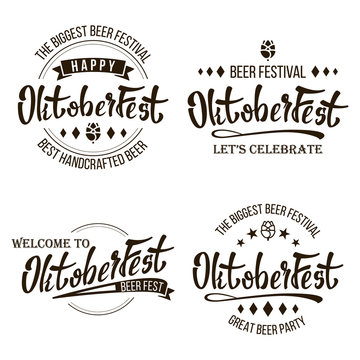 Oktoberfest Beer Festival Vector. Celebration Retro Typography Design. Print Template Good For Poster Or Flyer. Isolated On White Illustration