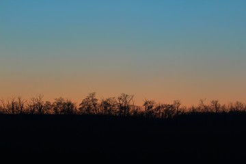 Sunset at top of the hill.