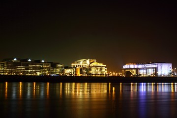 Fototapeta na wymiar National Theater at Budapest at night.