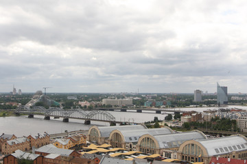 rooftop view of riga from tower.
