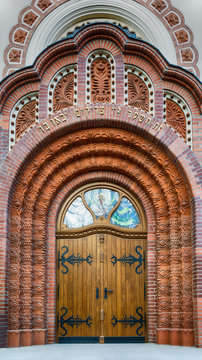 Subotica, Serbia - April 23, 2017: Jewish synagogue in Subotica city, Serbia
