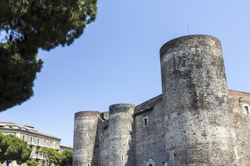 Fototapeta na wymiar Castello Ursino in Catania, Sicily