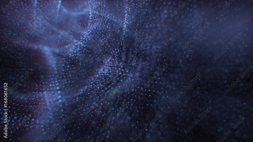 Poster digital abstract dark particles
