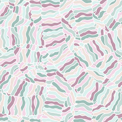Fototapeta na wymiar Seamless abstract hand-drawn waves pattern, wavy background.