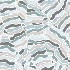 Seamless abstract hand-drawn waves pattern, wavy background.