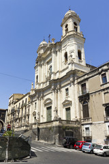 Fototapeta premium Church of St. Francis of Assisi Immaculate in Catania, Italy