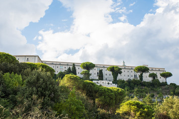 Fototapeta na wymiar Montecassino abbey at Cassino, in Ciociaria, Lazio, Italy