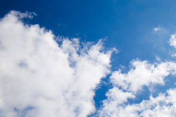 blue sky with cloud closeup