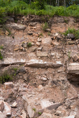 Large rock cliff eroded.