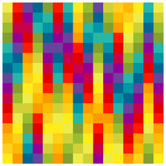 farbenfrohe Quadrate in der Reihe, illustration