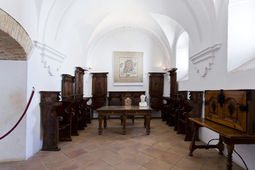 Interior of Alcazar de los Reyes Cristianos in Cordoba