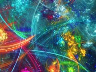 Abstract fractal background 3D rendering