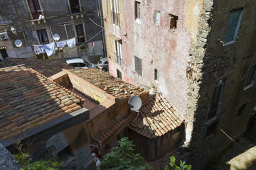 Fototapeta na wymiar Houses in Catania, Italy