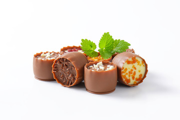 liqueur and ganache pralines