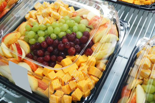 Fruit And Cheese Party Tray In The Box On Sale 