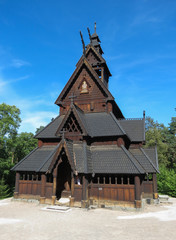 Fototapeta na wymiar stave church in Oslo