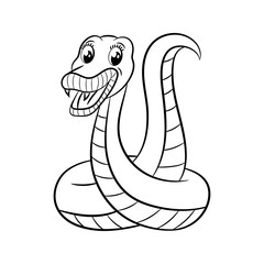 Fototapeta premium Snake coloring book.