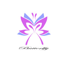 Butterfly logo template. Vector illustration