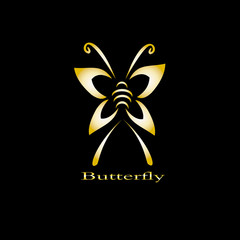 Butterfly logo template. Vector illustration