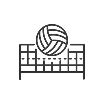 Volleyball - modern vector line design single icon.