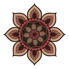 Flower Mandalas. Vintage decorative elements. Oriental pattern, vector illustration. Islam, Arabic, Indian, turkish, pakistan, chinese, ottoman motifs