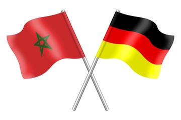 Flags. Morocco and Germany 