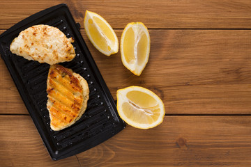 Halloumi roasted on grill cypriot cheese on wood