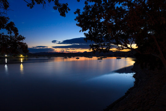 Sunrise over the Gariep dam, South Africa.