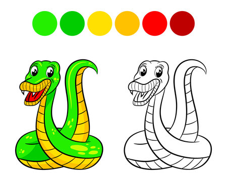 Snake coloring book.