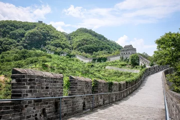 Photo sur Plexiglas Monument artistique Hushan Great Wall is the most easterly known part of the Great Wall of China. It runs for about 1500 meters north of the Chinese city of Dandong, parallel to the border to North Korea.