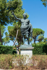 Fototapeta na wymiar Fano, Pesaro, Marche, Italy. Augustus statue
