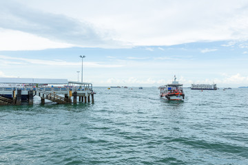 Big Ferry Boat, pattaya city, Chonburi, Pattaya downtown city and Koh Larn, Travel beach Thailand,