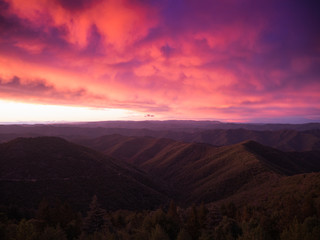 Coucher de soleil sur les Cévennes