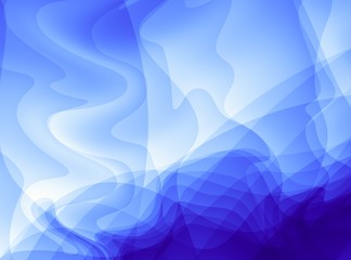 Blue and white modern abstract fractal art. Contrast background illustration with a chaotic pattern. Creative graphic template, free style. For projects, layouts, designs, skins, banners, book covers.