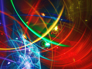 Abstract fractal background 3D rendering