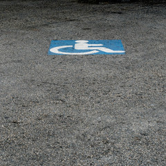 Handicapped sign in car park