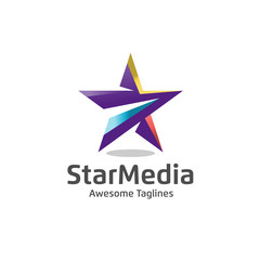 Star color vector logo,Star color icon, star rating, rank. Star astrology symbol. Star icon logotype. Sport star logo. Astronomy star logo