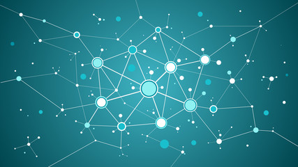 Social media network abstract background