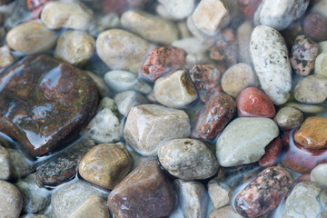 pebble stones in water background