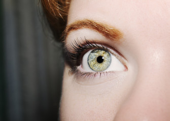 A beautiful insightful look woman's eye. Close up shot
