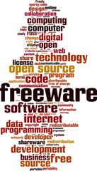 Obraz premium Freeware word cloud