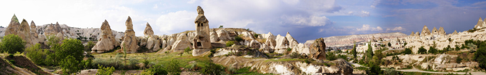 Valley of Uchisar, a cave city. Cappadocia, Turkey.
