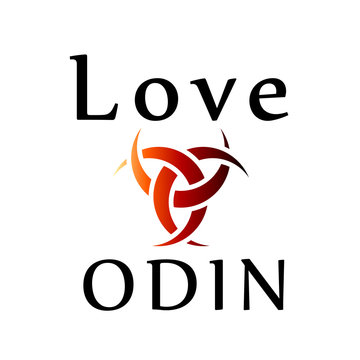 Love Odin- symbol of the horns of Odin, a satanist symbol