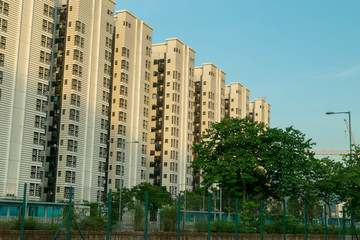Fototapeta na wymiar Hi-rise condominiums in Hong Kong
