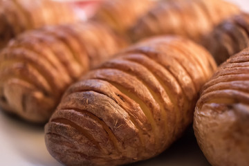 Hasselback style potatoes