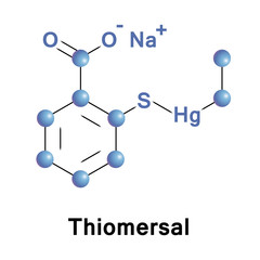 Thiomersal organomercury compound