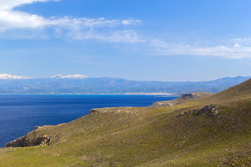 Road to the Balos Lagoon in Crete, Greece