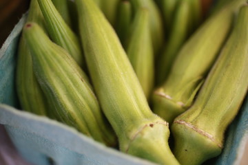 Okra for sale at the Farmers Market